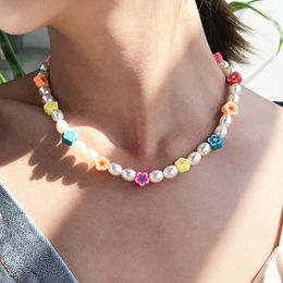 Tour de cou vent coréen joli collier perle marguerite Bracelet pour filles belle personnalité accessoires féminins bijoux en gros