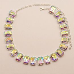 Choker Grote Strass Ketting Verklaring Sieraden Voor Vrouwen Kerstfeest Geschenken Multi Rij Kristallen Kraag