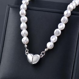 LEEKER – collier ras du cou Punk en forme de cœur pour femmes, chaîne de clavicule en perles, couleur argent, bijoux féminins, 843 LK2