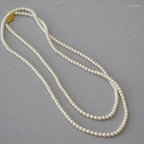 LONDANY – collier ras du cou français élégant, mode légère, luxe, haute qualité, Imitation de perles rondes, Simple, chaîne de pull pour femme