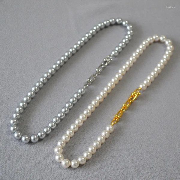 Collier ras du cou LONDANY, mode japonaise et coréenne, chaîne en forme de U, boucle d'épissage de perles, clavicule élégante pour femme