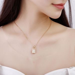 Tour de cou luxueux serrure grand pendentif collier court pour femme cubique zircone réglable cristal breloques fête de mariage 2023