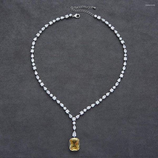 Tour de cou de luxe à la mode géométrique carré chaîne collier empilable pour les femmes petite amie femme cadeau Pendientes Mujer Moda S308