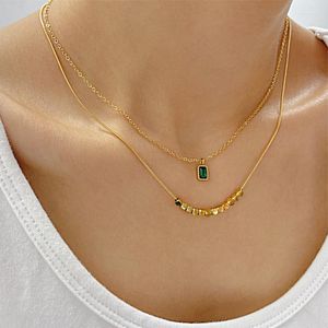 Choker Middeleeuwse Luxe Designer Esthetische Dubbellaags Roestvrij Stalen Ketting Voor Vrouwen Meisje Vintage Mode-sieraden Accessoires Cadeau