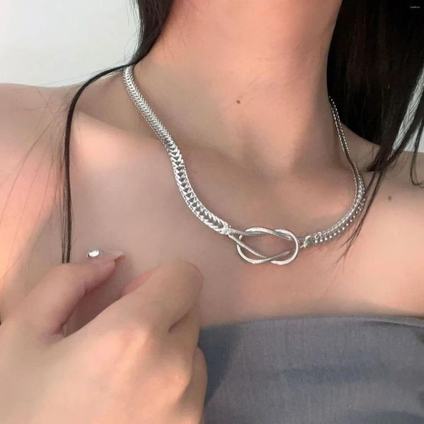 Gargantilla minimalista Egirl Punk cadena Hip Hop fresco collar de acero de titanio para Mujeres Hombres moda coreana accesorios de joyería para el cuello