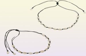 Choker Misscycy Boho Shell Necklace Women Sieraden Zomerstrand Handgemaakt verstelbare touw Cowrie kralen2078194