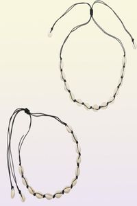 Choker Misscycy Boho Shell Necklace Women Sieraden Zomerstrand Handgemaakt verstelbare touw Cowrie kralen5517336