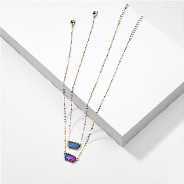 Ras du cou N5582 ZWPON Mini collier ovale en résine transparente pour femmes, bijoux fins d'été, vente en gros