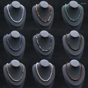 Ras du cou naturel rond entretoise pierre perles colliers pour femmes cristal agate coloré collier 5 8 boulier noué