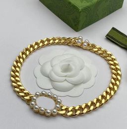 Colliers ras du cou pour femmes chaînes à maillons cubains bijoux de créateur femme lettre G collier en or bijoux de luxe créateurs de noël dame fille cadeau livraison gratuite