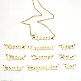 NeeFuWofu – collier ras du cou avec lettres du zodiaque en acier inoxydable, exquis, cadeau de saint-valentin pour femmes, Thanksgiving, cadeau pour mères