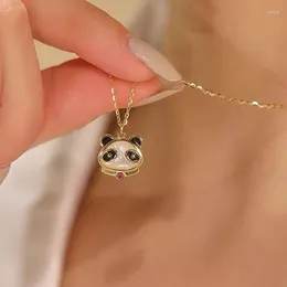 Choker Panda Pendant Collier pour hommes et femmes Animal drôle Beaucoup de bons amis Adjustable Bijoux Accessoires Gift