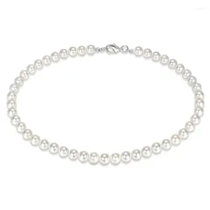 Choker Pearl Clavicule Chain Collier Neck Bijoux Colliers de mariage pour les mariées Round Baroque