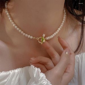 Choker Pearl Metal Or Couleur Colliers Fleurs Pour Femmes Trendy Fashion Jewerly Cadeaux De Mariage