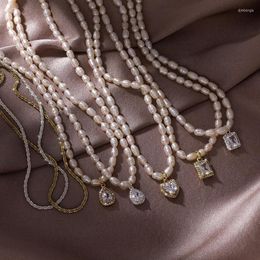 Choker parel ketting barokke onregelmatige korte elegante Koreaanse mode vintage luxe kwaliteit sieraden bijoux femme