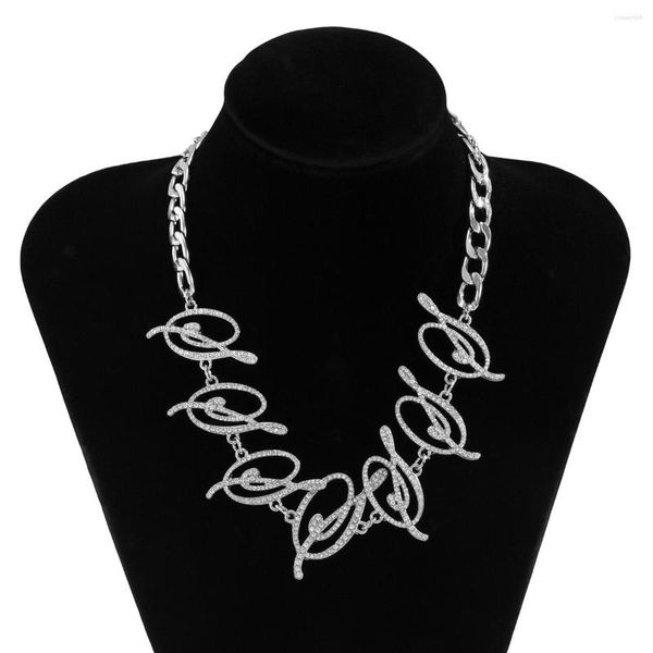 Gargantilla Punk cristal música nota colgante collar para mujer cadena de moda joyería de lujo accesorios Retro regalos de boda