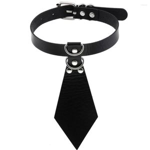 Choker Punk Cravate Collier PU Cuir Sexy Spike Cou Clavicule Collier Hommes Colliers Femmes Gothique Harajuku Bijoux Cadeau