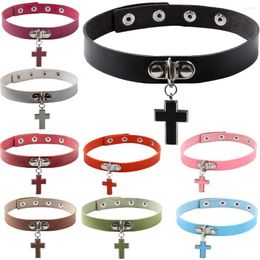 Choker punk sexy kruis voor vrouwen man ketting ketting paar hangers sieraden collier esthetische accessoires gothic stijl