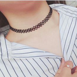 Choker Punk Sexy Lace Black Hollow Tattoo Chokers Collier For Women Jewelry déclaration Girls Cadeaux Mujer Collares en gros