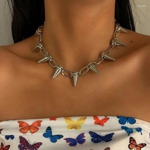 Choker Punk Spike Chokers Collar pour femmes hommes Gothic Harajuku Rivets Colliers Chocker Kpop Rock Chains Collier Fashion Tendy Gifts
