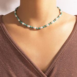 Choker QiLuxy Petites Perles Perles Colliers Pour Femmes Chaîne De Mode Bohème Fête Bijoux Cadeaux