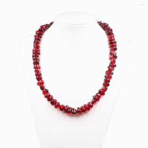 Choker Rouge Faux Résine Ambers Collier Mode Femme Polyvalent Irrégulier Perle Chaîne Colliers Élégant Strand Chaîne Cadeaux Bijoux B342