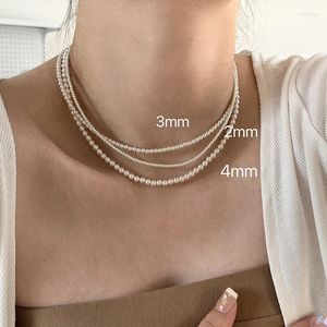 Collier ras du cou rétro en perles pour femmes, personnalité de haute qualité, tempérament Simple et polyvalent, mode femmes, chaîne de clavicule de fête