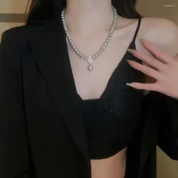 Choker Collier de perle de ramiage mignon collier coréen de style coréen