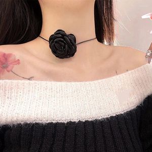 Choker Rose Flower for Women Fashion Fashion Romantic Party Collier de mariage Ajustement Girls Ajustement Colliers délicats