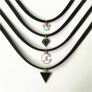 Gargantilla venta gótico Retro Collar Punk negro terciopelo gamuza mujeres cadena corta joyería Bijoux al por mayor