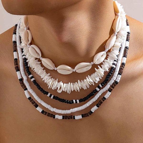 Choker Salicon Bohemian Simulation Collier de chaîne de coquille