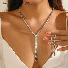 Choker Salircon Elegante Prachtige Strass Ketting Sexy Klauw Kwastje Borst Dames Bruiloft Sieraden Set