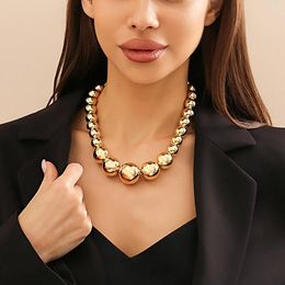 Salircon – collier ras du cou exagéré et irrégulier, chaîne de perles à grosse boule, Punk perlé, bijoux de déclaration pour femmes, cadeau de Banquet