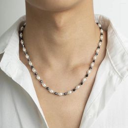 Choker Salicon Imitation ovale Perles de perle