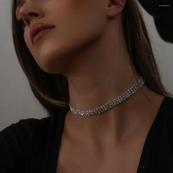 Choker Shine Multi-Row Collier à glands pour femmes Boho Long Himitone Y Accessoires de cou Bijoux de mode esthétique