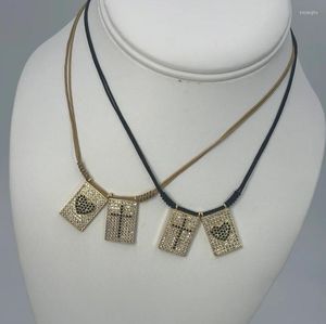 Choker Shinus Hand Made CZ Sacred Heart Necklace for Women Gift Cross en