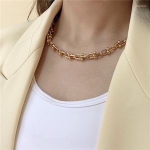 Gargantilla de plata italiana sólida Figaro Link collares de cadena de oro para mujeres señoras DaintyChunky Paperclip conjunto de joyas
