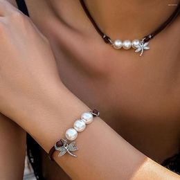 Halsband Einfache Temperament Flut Kühle Libelle Seil Kette Halskette Für Frauen Nische Design Kreative Persönlichkeit Trendy Schlüsselbein