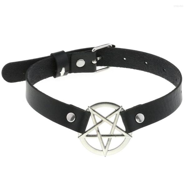 Choker Spike Punk Collar pour fille Goth Collier pentagram Emo Necl