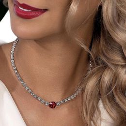 Stonefans – collier ras du cou ovale en cristal pour femmes, bijoux scintillants, strass, chaîne de Tennis, cadeau