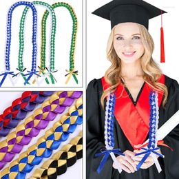 Choker élégant graduation ruban LEIS HAUTMATED Collier tressé Corde Grad Party Party for School College