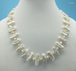 Tour de cou Super ! Biwa – collier de perles d'eau douce blanches japonaises naturelles, bijoux les plus classiques pour dames, 19 pouces