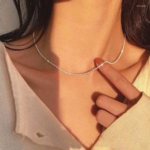 Ras du cou tempérament argent diamant collier court pour les femmes conception clavicule filles chaîne mode bijoux de luxe