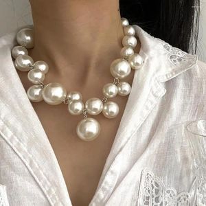Gargantilla Collar de clavícula de moda Hipoalergénico Señoras Elegante Decorativo Brillante Perla de imitación Mujer