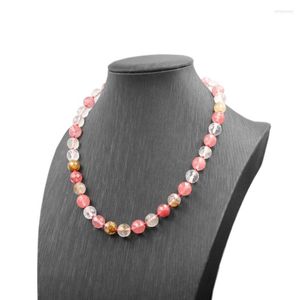 Tour de cou à la mode Multi cristal pierre déclaration collier pastèque Tourmaline facettes perles rondes colliers chaîne bijoux 18 