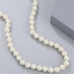 Choker trendy parel ketting eenvoudige stijl imitatie sfeer sfeervolle luxe vakantie sieraden kraag perlas kraag