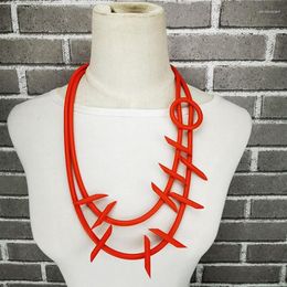 UKEBAY – colliers Punk en caoutchouc faits à la main pour femmes, chaîne de pull à la mode, accessoires d'été, gros bijoux 2489