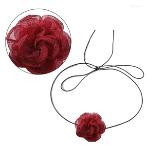 Collier ras du cou Floral Unique fait à la main, magnifique collier de fleurs, accessoire de chaîne