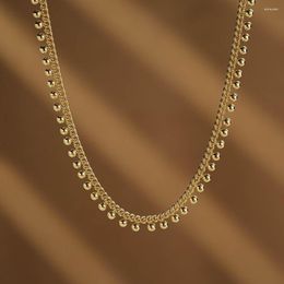 Колье винтажное креативное медное ожерелье-цепочка для женщин, простое женское ожерелье на день рождения, подарок на день рождения, оптовая продажа ювелирных изделий, мода 2023 г.