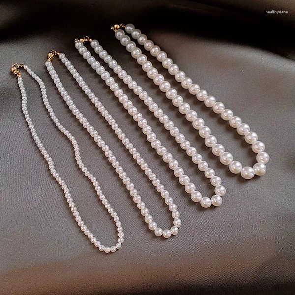 Choker Collier de perle de mode vintage pour femmes Tendance Tempérament des colliers magnétiques High Sense Gift Bijoux de mariage